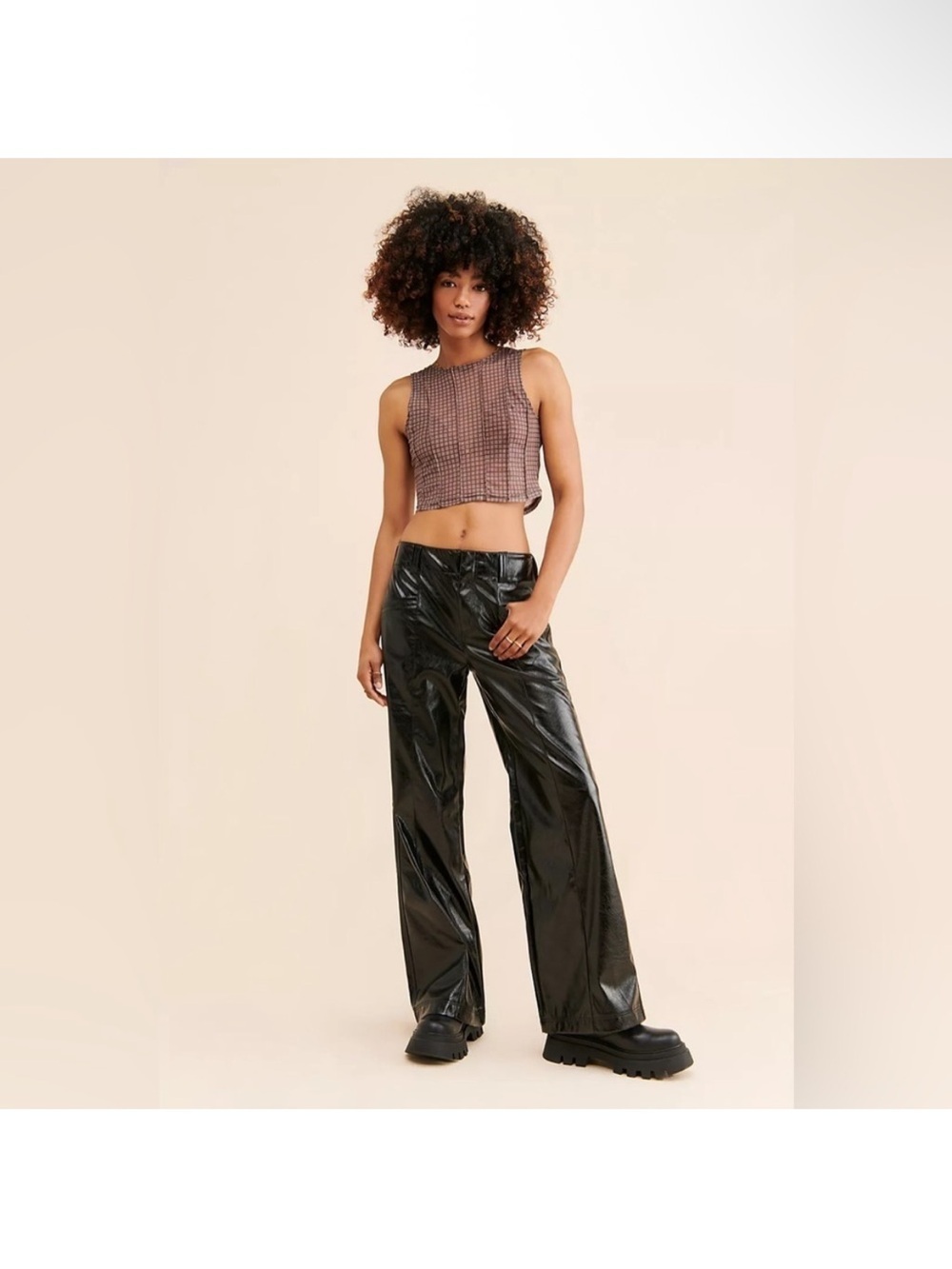 Free People Star Crossed Lovers Leather Pants